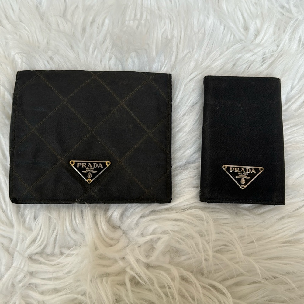 Prada Nylon Wallet and Key Holder Bundle